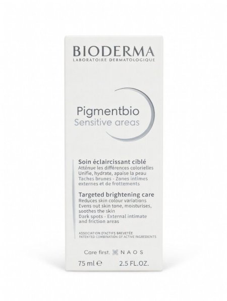 Bioderma Pigmentbio Sensitive Areas 75ml | كريم بيوديرما بيجمنت لتفتيح وتوحيد لون المناطق الحساسة – بيوديرما 75 مل