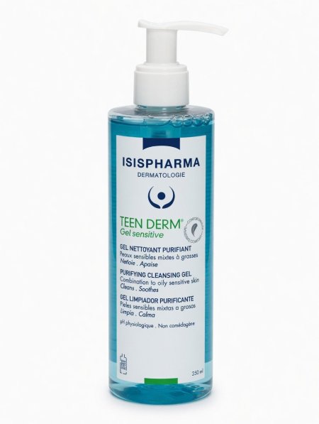 جل تيين ديرم المنظّف للبشرة الحساسة والمعرضة للحبوب من إيزيس فارما | ISISPHARMA Teen Derm Gel