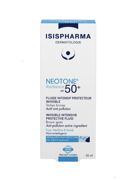واقي شمس نيوتون راديانس SPF 50+ فلويد غير مرئي لتفتيح البقع الداكنة من إيزيس فارما | ISISPHARMA Neotone Radiance 50+ Fluid