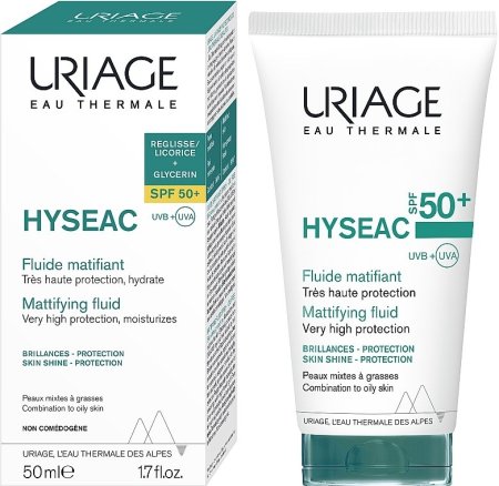 واقي شمس يورياج هيسياك فلويد SPF50+ للبشرة الدهنية | Uriage Hyséac Mattifying Fluid SPF50