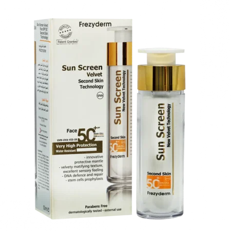 واقي شمس فريزيديرم فيلفت SPF50+ بحماية عالية للبشرة | Frezyderm Sun Screen Velvet SPF50+