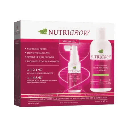 مجموعة نوتريجرو ميتوجينيكس لمنع تساقط الشعر | NutrIgrow Mitogenix Hair Loss Control Set