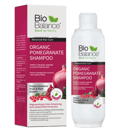 شامبو بيوبالانس بالرمان للشعر المصبوغ والتالف | BioBalance Organic Pomegranate Shampoo