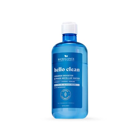 ماء ميسيلار بيوبالانس ثنائي الطور بالسيراميد لإزالة المكياج المقاوم للماء | BioBalance Hello Clean Ceramide Booster Bi-Phase Micellar Water