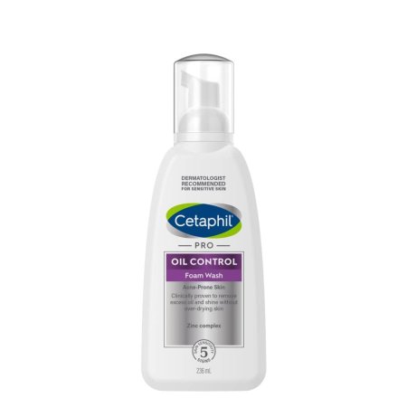 غسول سيتافيل برو ديرماكنترول لتنظيم الدهون للبشرة الدهنية والمعرضة للحبوب | Cetaphil PRO Dermacontrol Oil Control Foam Wash (236 ml)