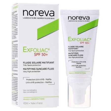 كريم واقي شمس نوريفا للبشرة الدهنية SPF50+ | Noreva Exfoliac Matifying Sun Care Fluid SPF50+