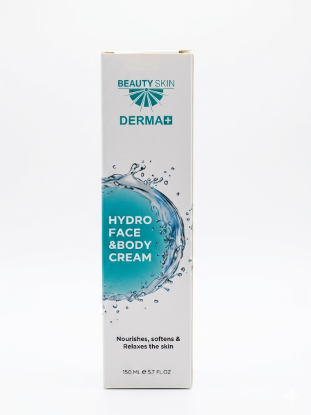 كريم بييوتي سكين ديرما+ هيدرو لترطيب وتغذية الوجه والجسم | Beauty Skin Derma+ Hydro Face & Body Cream 150ml