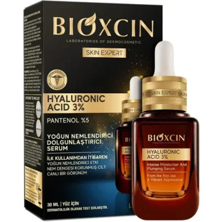 سيروم بيوكسين هيالورونيك أسيد 3% + بانثينول 5% لترطيب مكثف وشد البشرة | Bioxcin Hyaluronic Acid 3% Intense Moisturizer & Plumping Serum