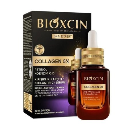 سيروم بيوكسين كولاجين 5% مع ريتينول وCoQ10 لمكافحة التجاعيد وشد البشرة | Bioxcin Collagen 5% Anti-Aging Firming Serum