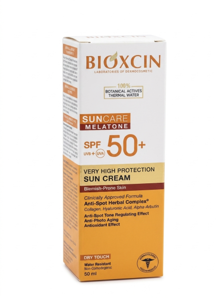 كريم بيوكسين ميلاتون واقي شمس SPF50+ لتوحيد اللون ومنع التصبغات | Bioxcin Suncare Melatone Anti-Spot Sun Cream SPF50+