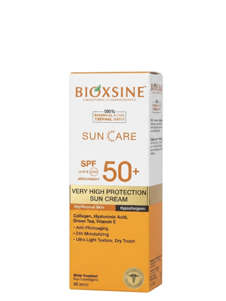 كريم بيوكسين واقي شمس SPF50+ للحماية العالية للبشرة الجافة والعادية | Bioxcin Suncare SPF50+
