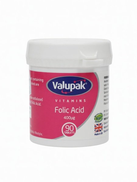 حمض الفوليك فاليوباك 400 ميكروغرام | Valupak Folic Acid 400 µg Tablets