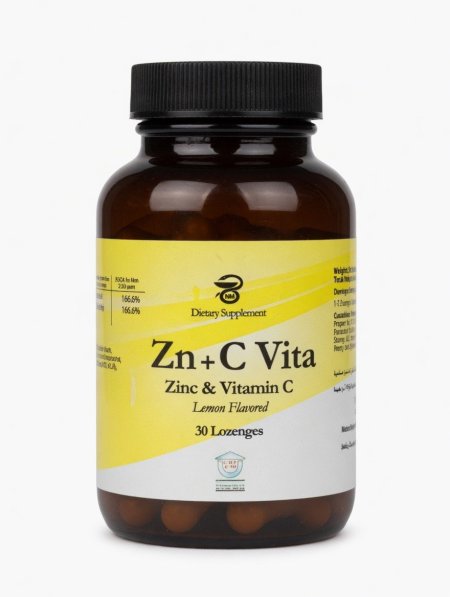 Zn + C Vita أقراص مص زنك + فيتامين C بنكهة الليمون | Zn + C Vita Zinc & Vitamin C Lozenges Lemon Flavoured