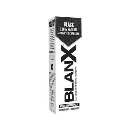 بلانكس بلاك معجون أسنان بالفحم النشط لتبييض وإزالة التصبغات | BLANX Black 100% Natural Activated Charcoal Toothpaste