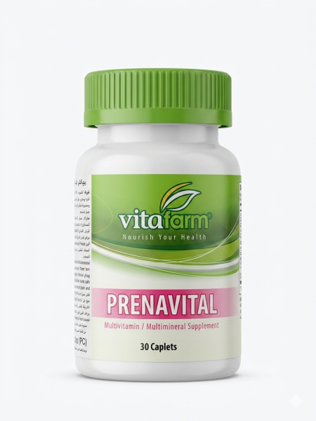 فيتافارم برينافيتال مالتي فيتامين ومعادن | Vitafarm® Prenavital Multivitamin & Multimineral Caplets