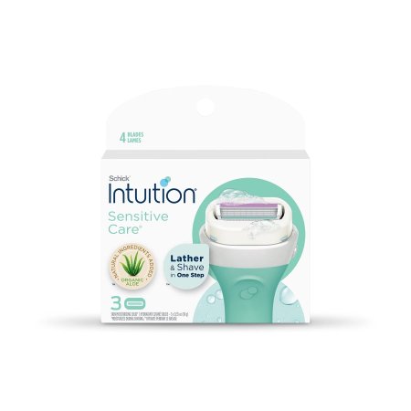 شفرات حلاقة شيك إنتويشن للبشرة الحساسة (4 شفرات + شريط مرطب) | Schick Intuition Sensitive Care Razor