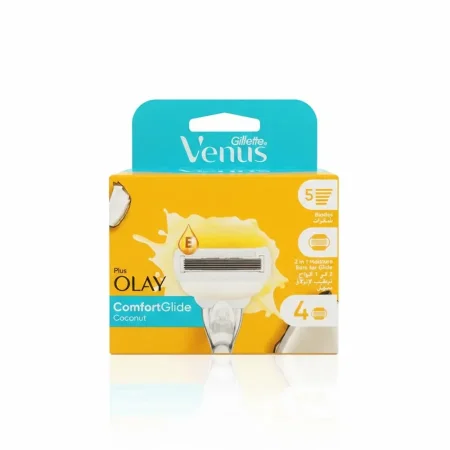 شفرات فينوس كومفورت غلايد بجوز الهند مع أولاي (2-في-1 مرطبات) | Venus Comfortglide Coconut + Olay Blades