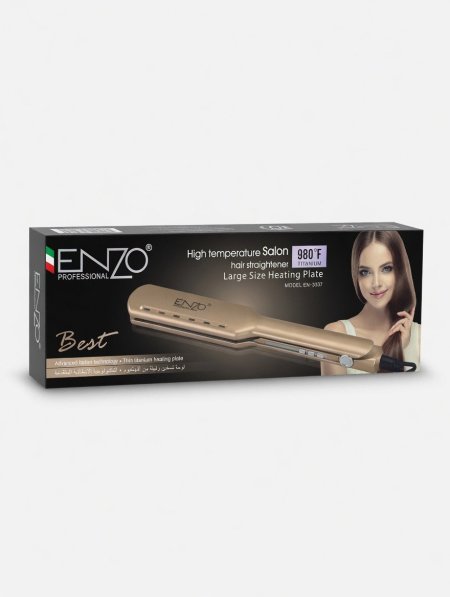 ستريت شعر احترافية تيتانيوم من إنزو | ENZO Professional Titanium Hair Straightener EN-3337