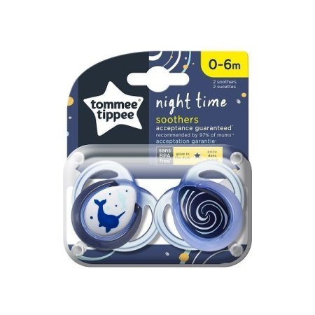 لهايات تومي تيبي الليلية - Tommee Tippee Night Time Soothers