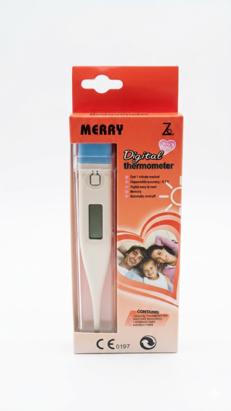 ميزان حرارة رقمي طبي من ميري مع منبه صوتي | Merry Digital Thermometer with Beeper
