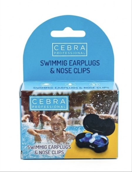 طقم سدادات الأذن ومشبك الأنف للسباحة من سيبرا بروفيشينال | Cebra Professional Swimming Earplugs & Nose Clips